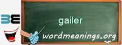 WordMeaning blackboard for gailer